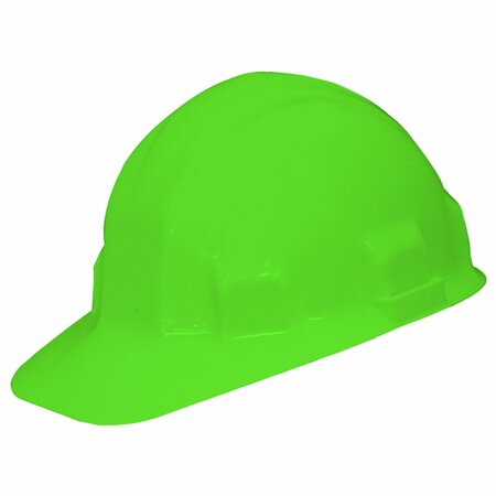 JACKSON SAFETY Hard Hat, Ratchet (6-Point), Hi-Vis Lime, 12 PK 14462